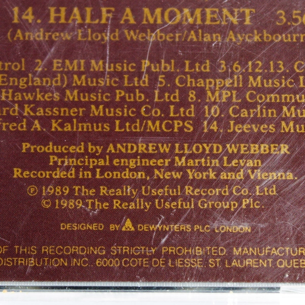 The Songs That Got Away CD by Sarah Brightman 1989 Decca Broadway Good Condition