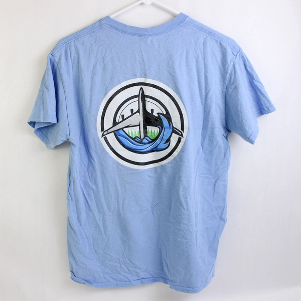 Gildan Wings & Wave Waterpark Light Blue Short Sleeve T-Shirt Size M