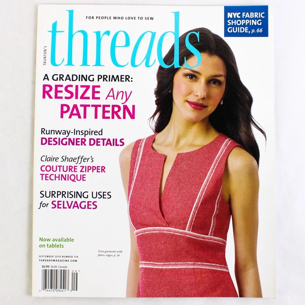 Threads Magazine For People Who Love to Sew September 2014