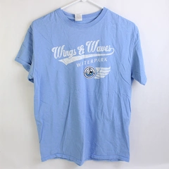 Gildan Wings & Wave Waterpark Blue/White Short Sleeve T-Shirt Size M