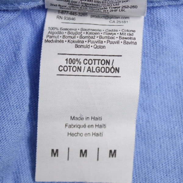 Gildan Wings & Wave Waterpark Blue/White Short Sleeve T-Shirt Size M