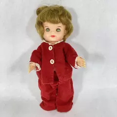Vtg Effanbee Elite Vinyl Doll 10.5 Inch Strawberry Blonde Gray Open Close Eyes