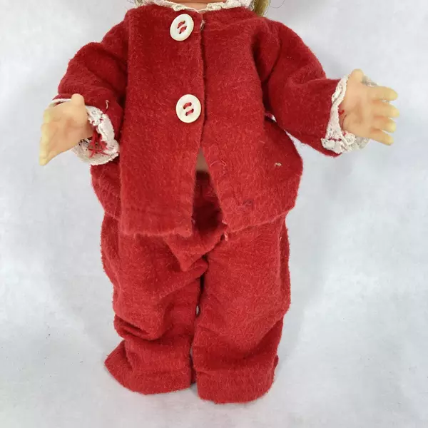 Vtg Effanbee Elite Vinyl Doll 10.5 Inch Strawberry Blonde Gray Open Close Eyes