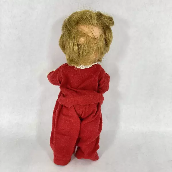 Vtg Effanbee Elite Vinyl Doll 10.5 Inch Strawberry Blonde Gray Open Close Eyes