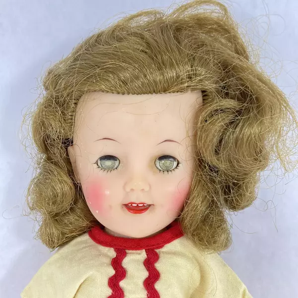 Vintage Ideal Toys Shirley Temple 12 Inch Doll with Sleepy Eyes Teeth ST-12