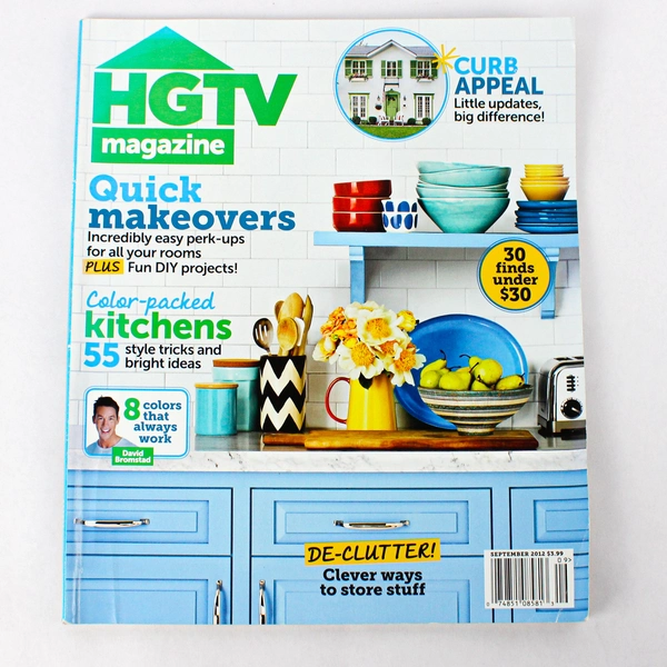 HGTV Magazine September 2012 Issue Featuring Quick Makeovers Curb Appeal Ideas