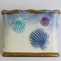 Springmaid Shell Isle Ceramic Toothbrush Holder