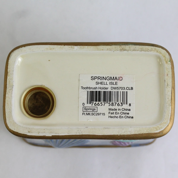 Springmaid Shell Isle Ceramic Toothbrush Holder