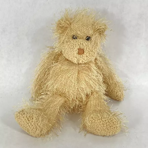 2002 Ty Punkies Collection Frizzy Beige Bear With Hang Tag