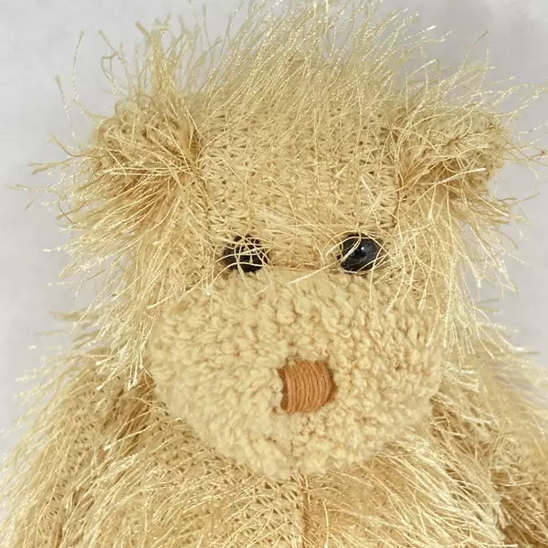 2002 Ty Punkies Collection Frizzy Beige Bear With Hang Tag