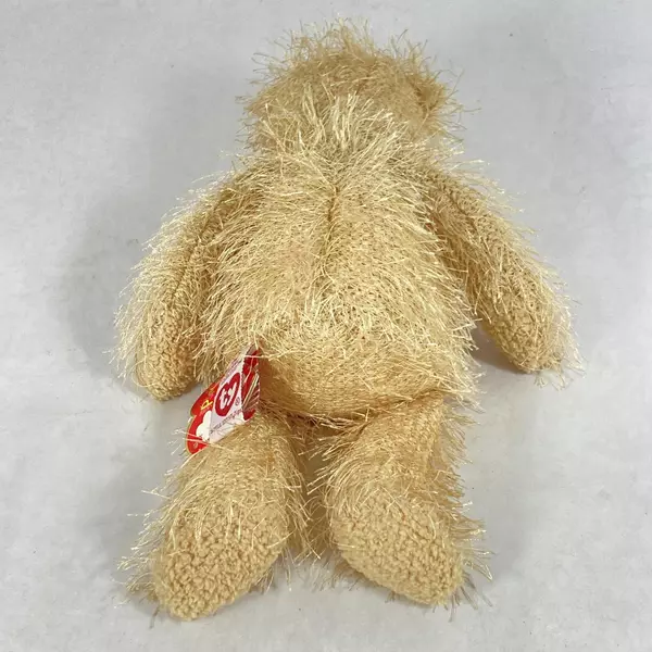 2002 Ty Punkies Collection Frizzy Beige Bear With Hang Tag