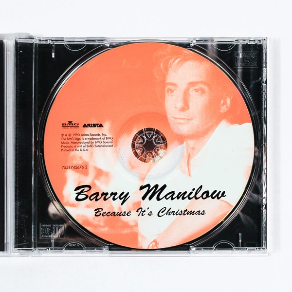 Barry Manilow Because It's Christmas CD 1990 BMG Holiday Pop Music Good