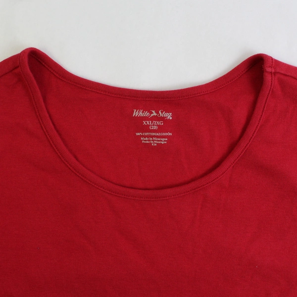 White Stag Solid Red Long-Sleeved Cotton Shirt Women's Size XXL