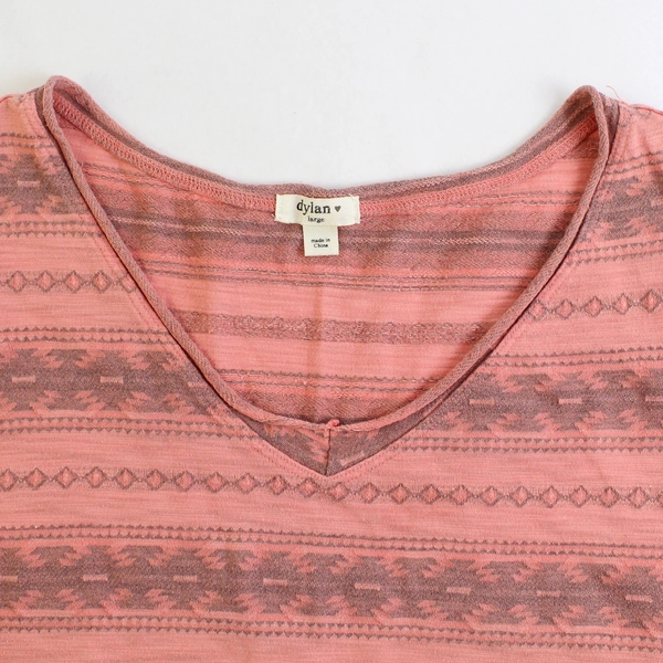 Dylan Orange and Taupe Southwestern Striped Tank Top Women's Size Large
