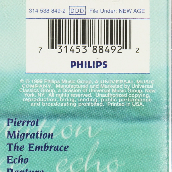Clara Ponty The Embrace CD 1999 Philips Easy Listening New Age - Pre-Owned