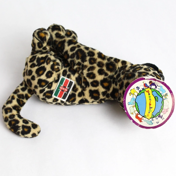 1998 Peaceables Savanna Leopard Kenya Stuffed Animal Toy With Original Tag