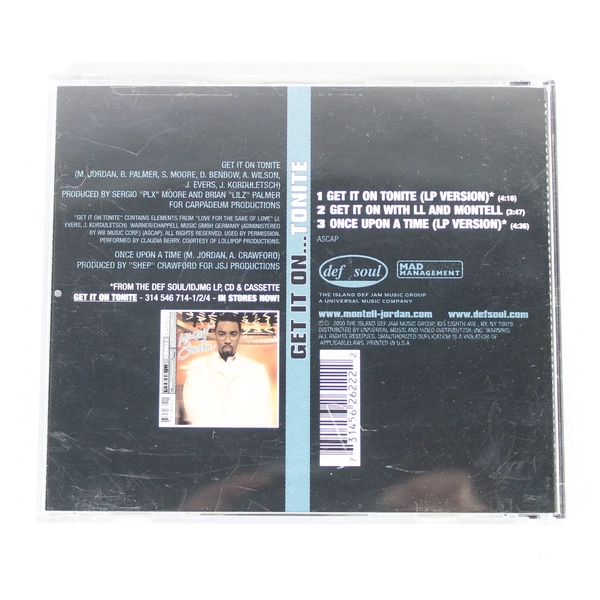 Montell Jordan Get It On Tonite CD 2000 Def Soul Hip Hop Soul - Pre-owned