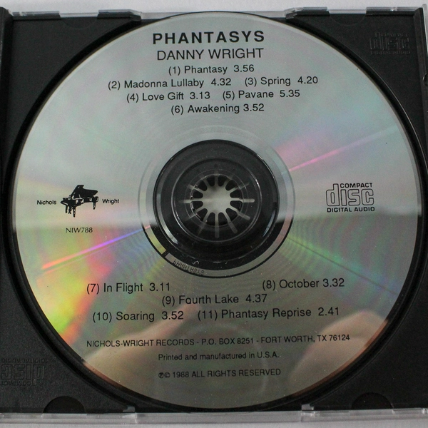 Danny Wright Phantasys CD 1988 Unofficial Release - Good Condition