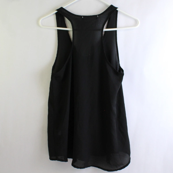 Rouge Red Sheer Black Tank Top Women's Size Small