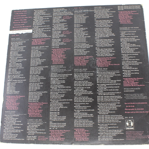 Linda Ronstadt Mad Love LP 1980 Asylum Records Pre-Owned Unverified