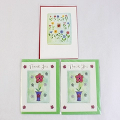 Lot of 3 Textured 3-Dimentional Thank You Cards