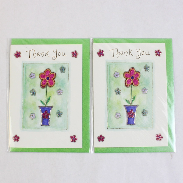 Lot of 3 Textured 3-Dimentional Thank You Cards