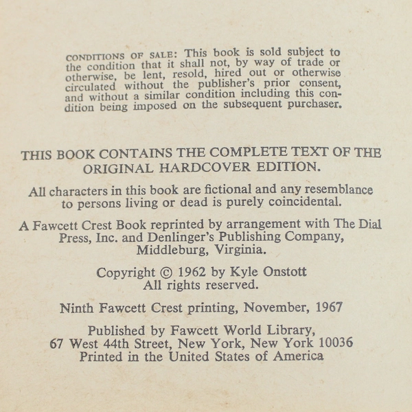 Vintage Drum by Kyle Onstott 1967 Paperback Fawcett Crest
