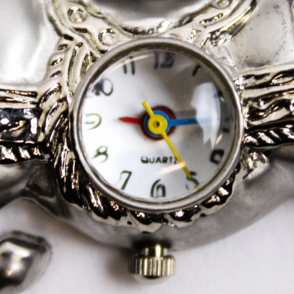 Running Horse Watch Pendant Necklace Silver Tone Not Working Needs Battery