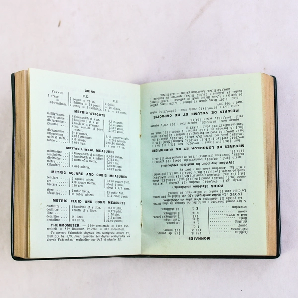 Français-Anglais Librarie Larousse 1941 Petite Dictionary Vinyl Cover