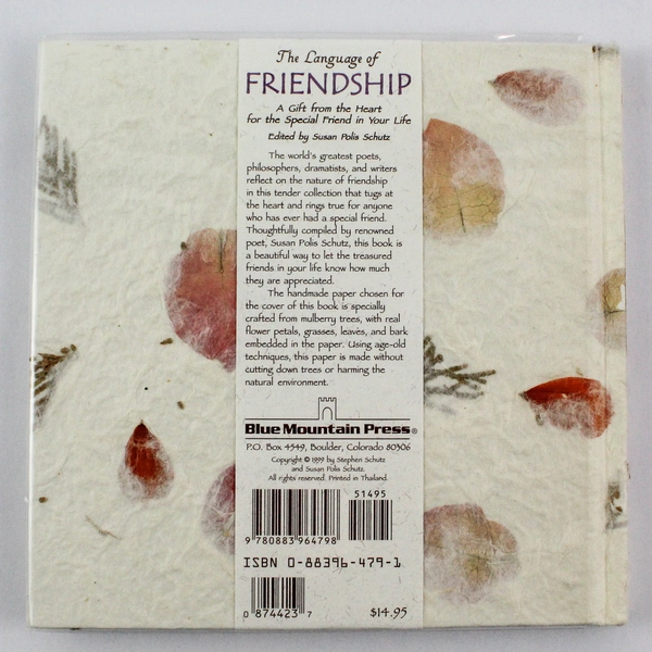 The Language of Friendship by Susan Polis Schutz 1999 Hardcover - Pre-owned