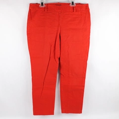 Anne Taylor Skinny Pants Women's 8 Petite Cotton Stretch Red