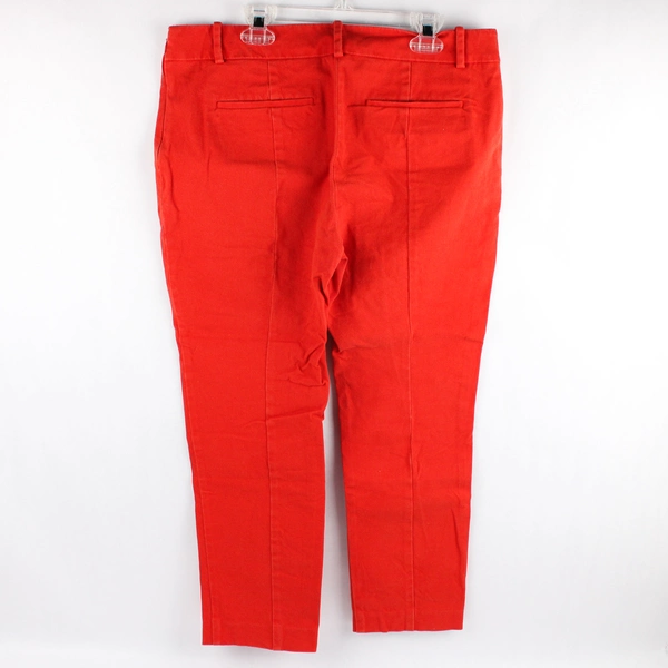 Anne Taylor Skinny Pants Women's 8 Petite Cotton Stretch Red