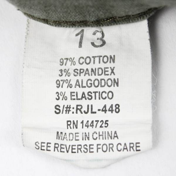 American BAZI Fitted Cargo Pant, Women's 13 Cotton Stretch Green