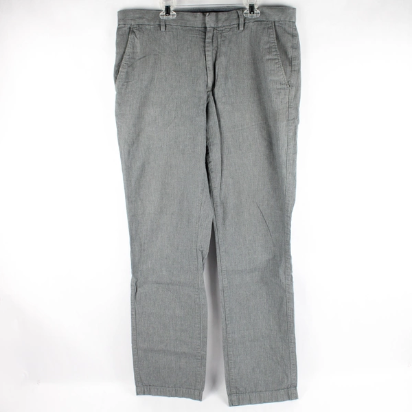 Banana Republic Kentfield Pants Men's 34W x 34L Med Grey Heather 100% Cotton