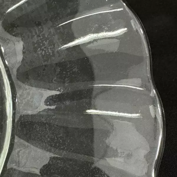 Hand-Painted 40th Anniversary Floral Glass Plate 9" Scalloped Edge