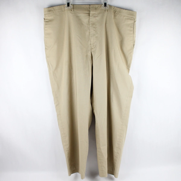 Haggar Khaki Pants Men's 44W x 32L Cotton Blend Elastic Waist