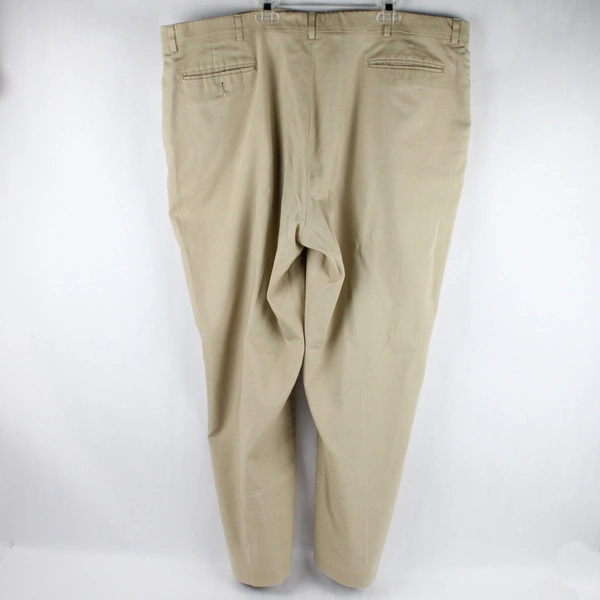 Haggar Khaki Pants Men's 44W x 32L Cotton Blend Elastic Waist