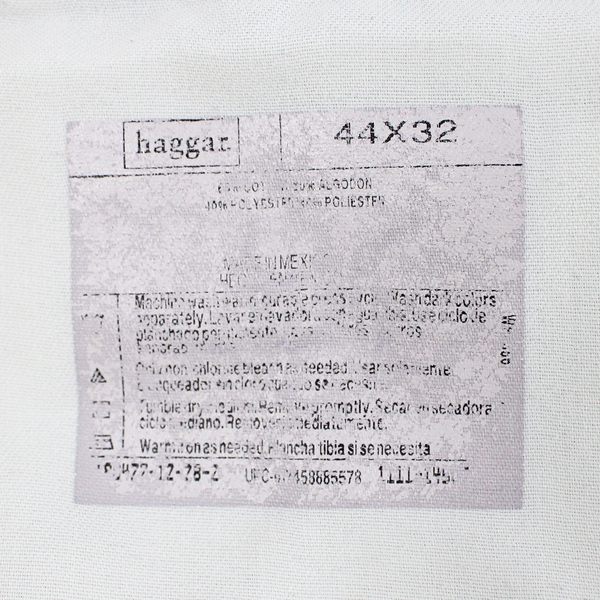 Haggar Khaki Pants Men's 44W x 32L Cotton Blend Elastic Waist