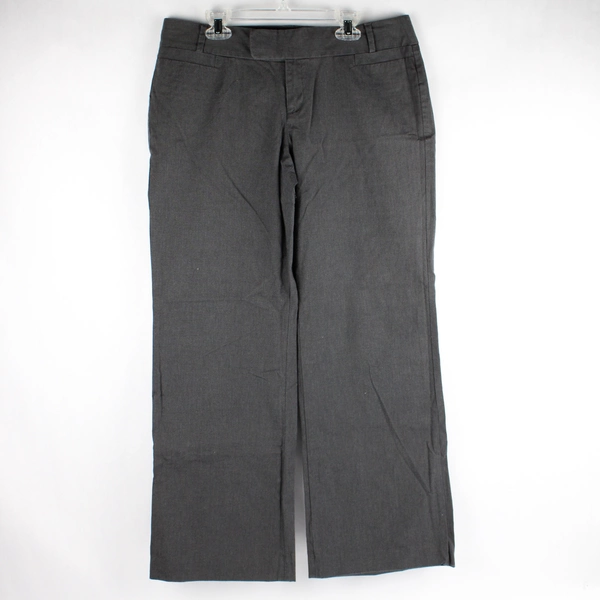 Banana Republic Jackson Pants Women's 10 Petite Dark Gray Cotton Stretch Blend