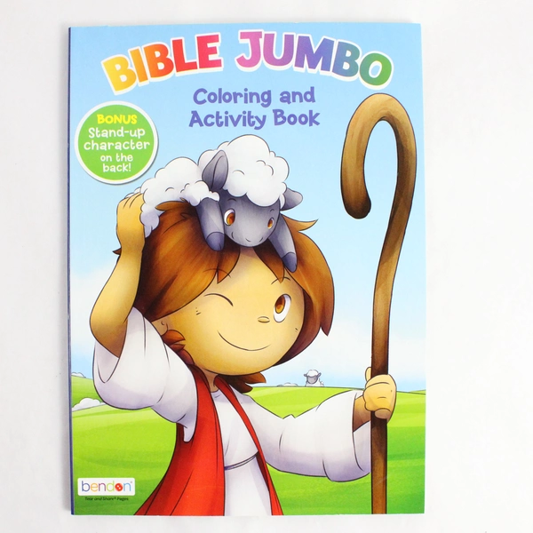 Lot of 2 Unused Bendon Jumbo Christmas and Bible Coloring & Activity Books