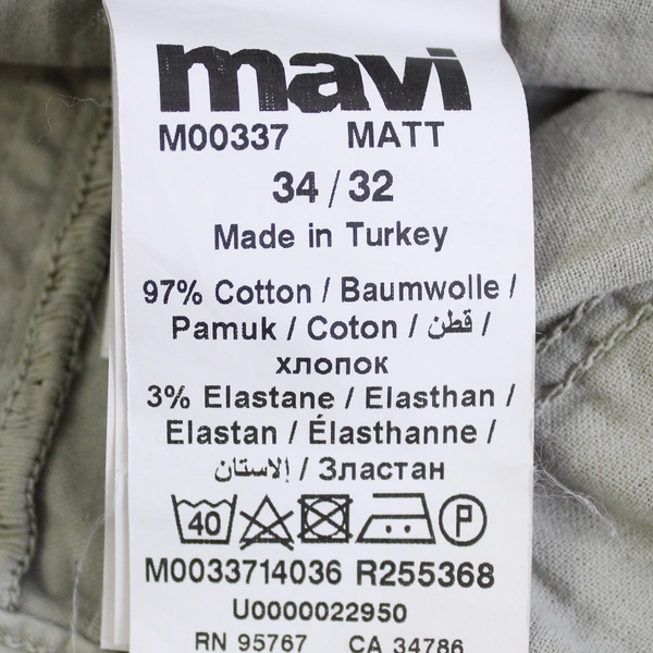 Mavi Matt Classic Straight Khaki Pants Men's 34W x 32L Flaw