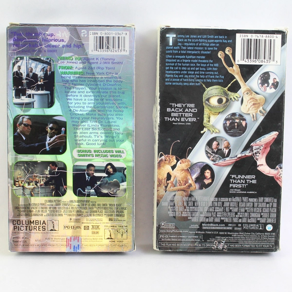 Lot of 2 MIB Men in Black I & II VHS Tapes
