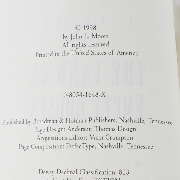 The Land of Empty Houses by John L. Moore 1998 Paperback Fiction Novel