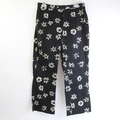 SO Blue Sigrid Olsen Pants Women's 6 Petite Cotton Stretch Sand Dollar