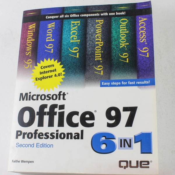 Microsoft Office 97 Professional 2nd Edition Book by Que, Good Condition