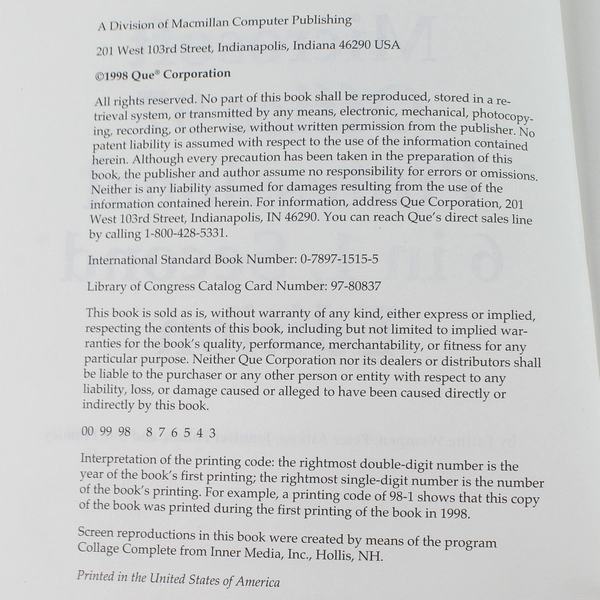 Microsoft Office 97 Professional 2nd Edition Book by Que, Good Condition