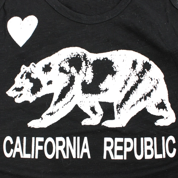 Reflex California Republic Women's Racerback Casual Tank Medium Black