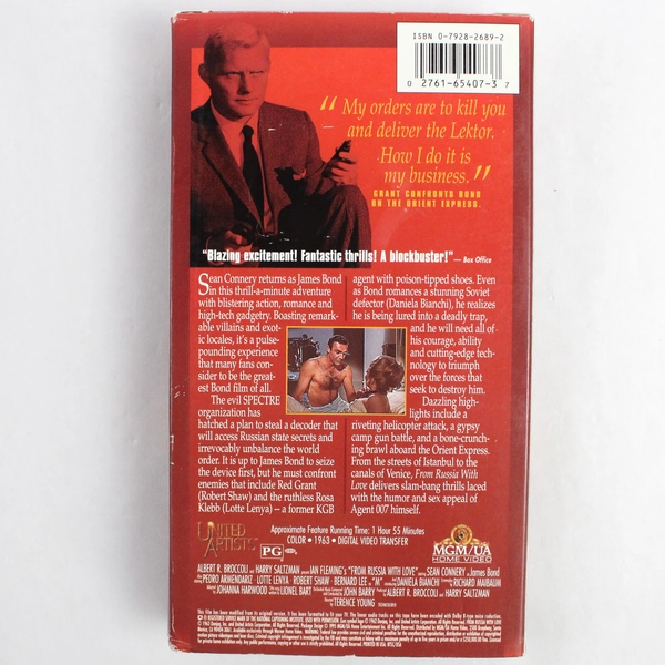 From Russia With Love 1995 VHS Tape United Artists MGM/UA Home Video
