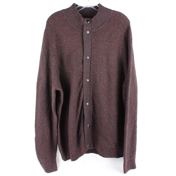 APT 9 Snap Front Cardigan Sweater Men's XXL Dark Brick