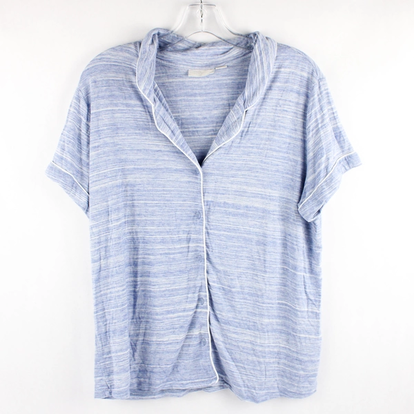 Nordstrom Lingerie Women's 2 Piece M Pajama Set Light Blue Shorts & Short Sleeve